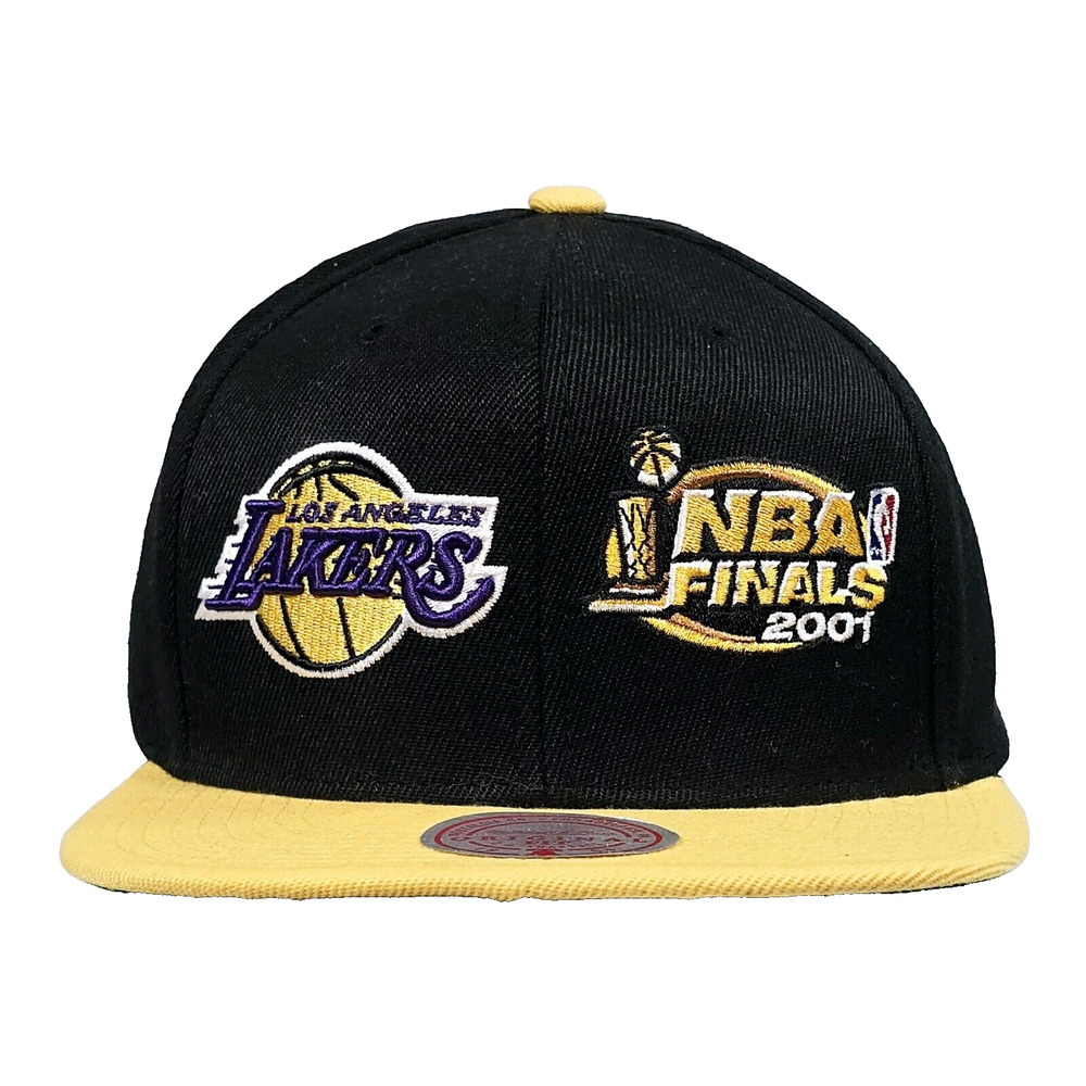 Mitchell & Ness Los Angeles Lakers Double Whammy 2001 NBA Finals Snapback Cap